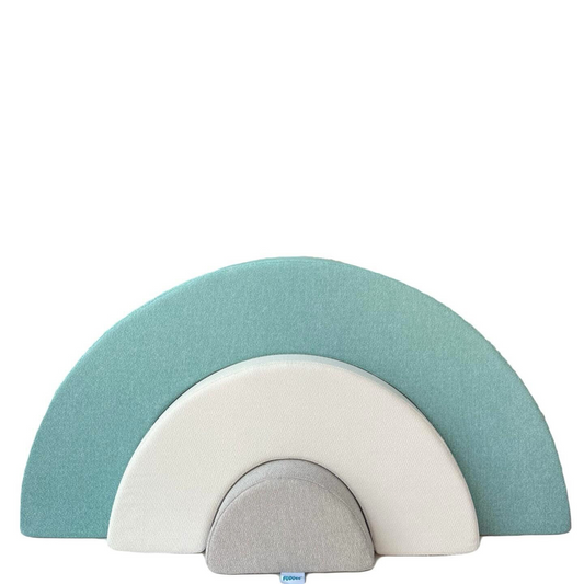 Rainbow Rocker Soft Play Set | 3-in-1 - Bouclé Luxury Edition