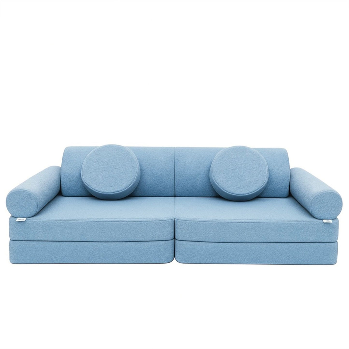 baby blue plush childrens play sofa made in UAE