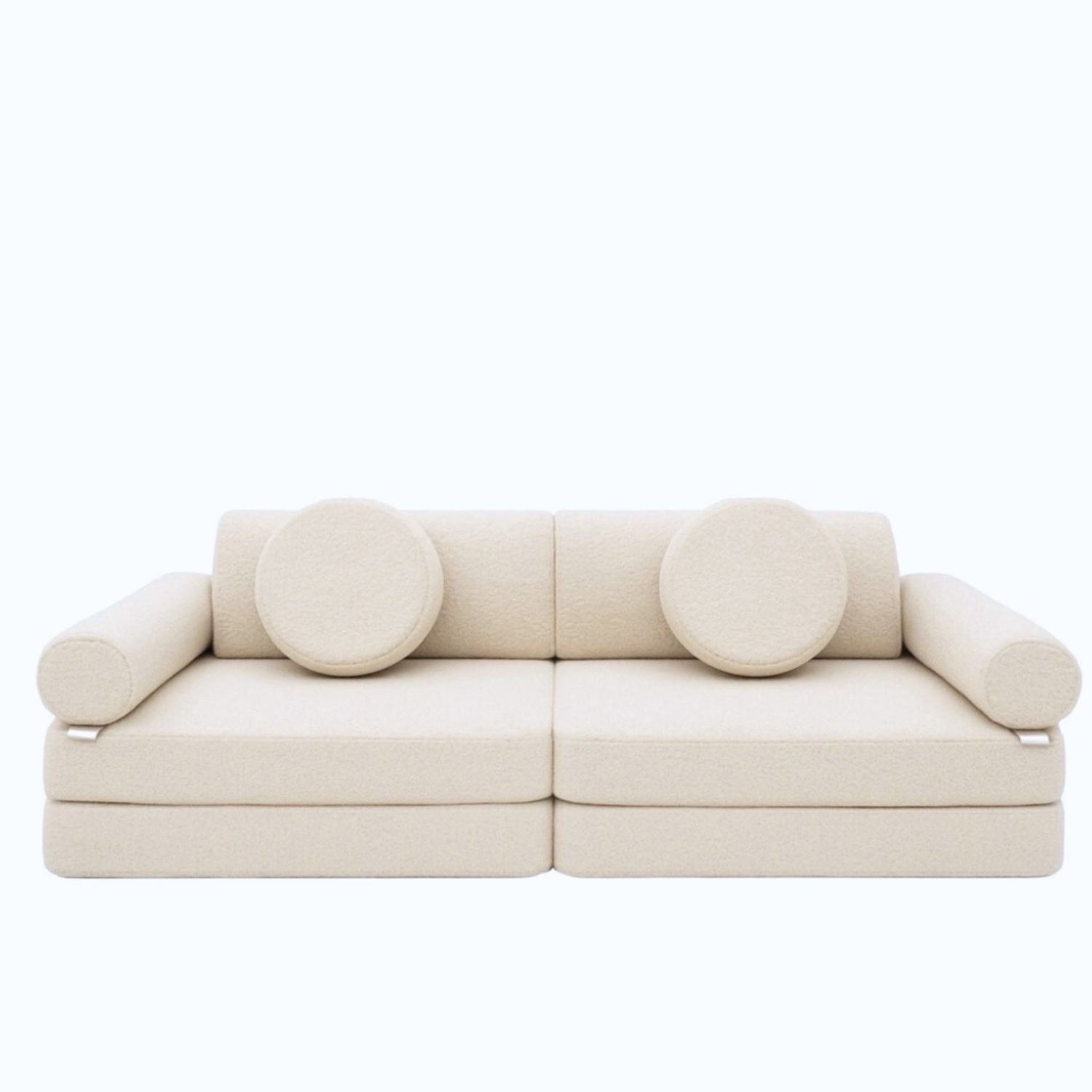 Luxury Teddy Bear Bouclé play sofa for kids – UAE-made modular couch with GCC delivery.