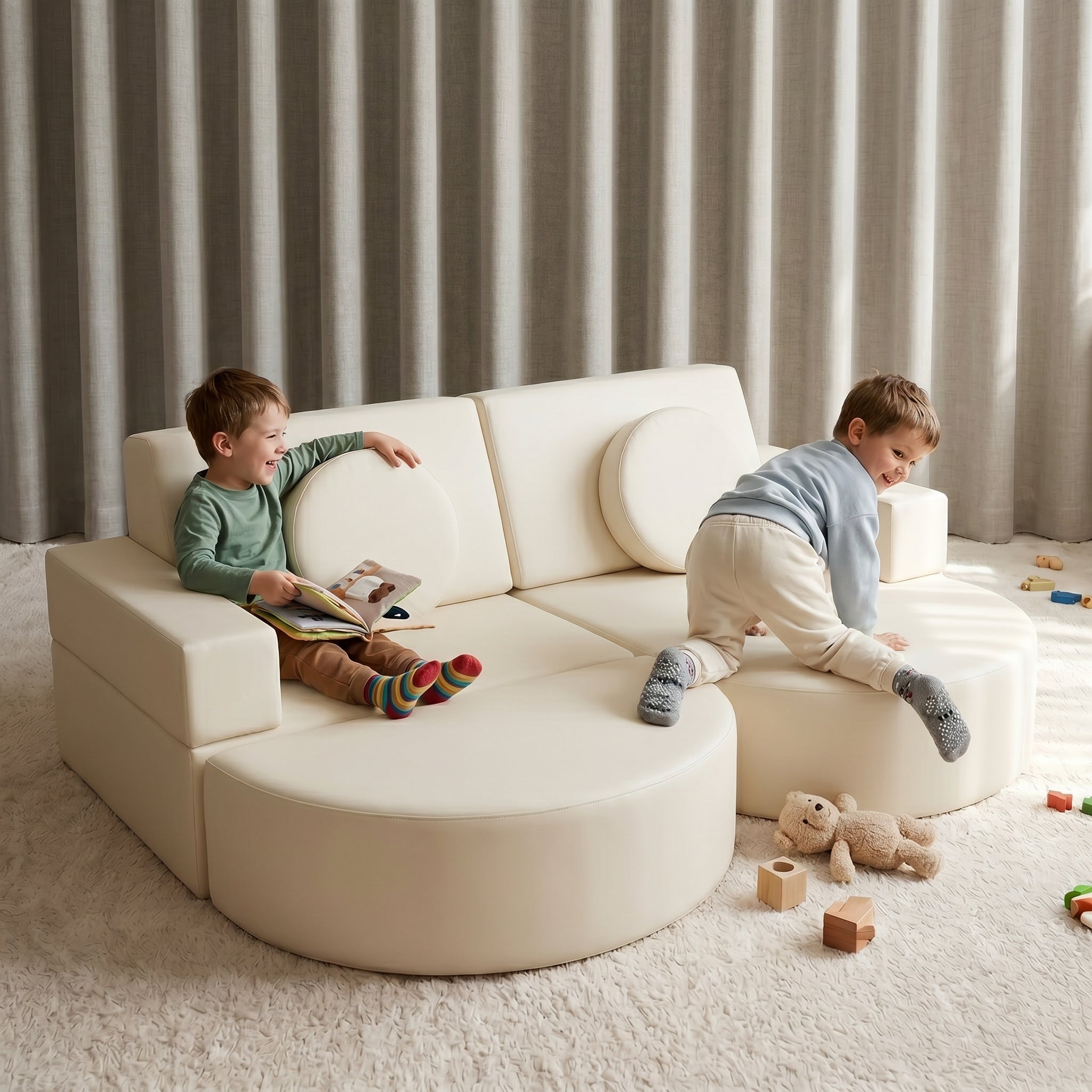 FUDGee® Half Moon Bundle | 12-Piece Kids Soft Play Sofa Set