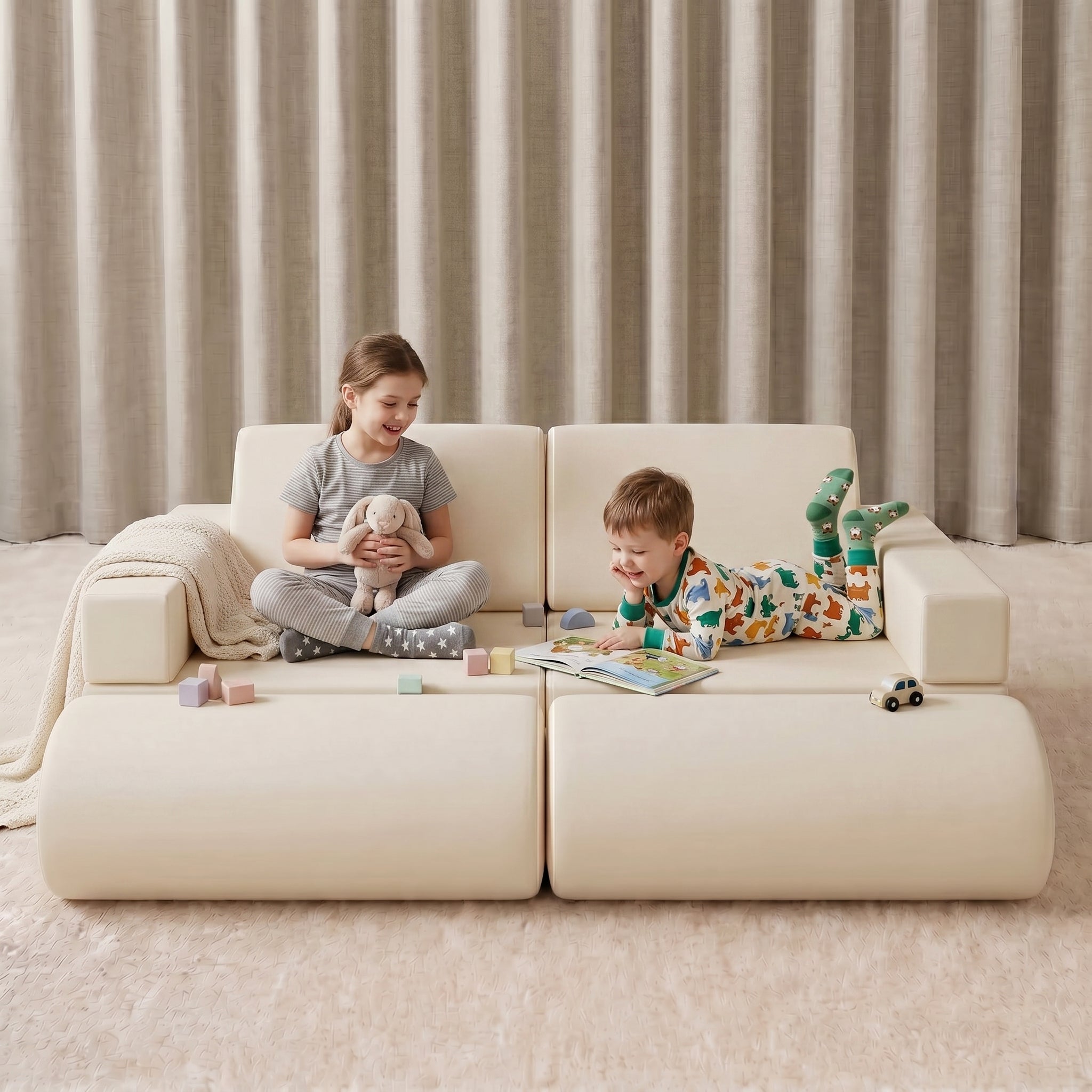 FUDGee® Cylinder Bundle |10-Piece Soft Play Sofa Set