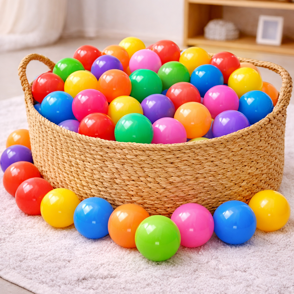Rainbow Ball Pit Play Balls for Babies & Toddlers (7cm)