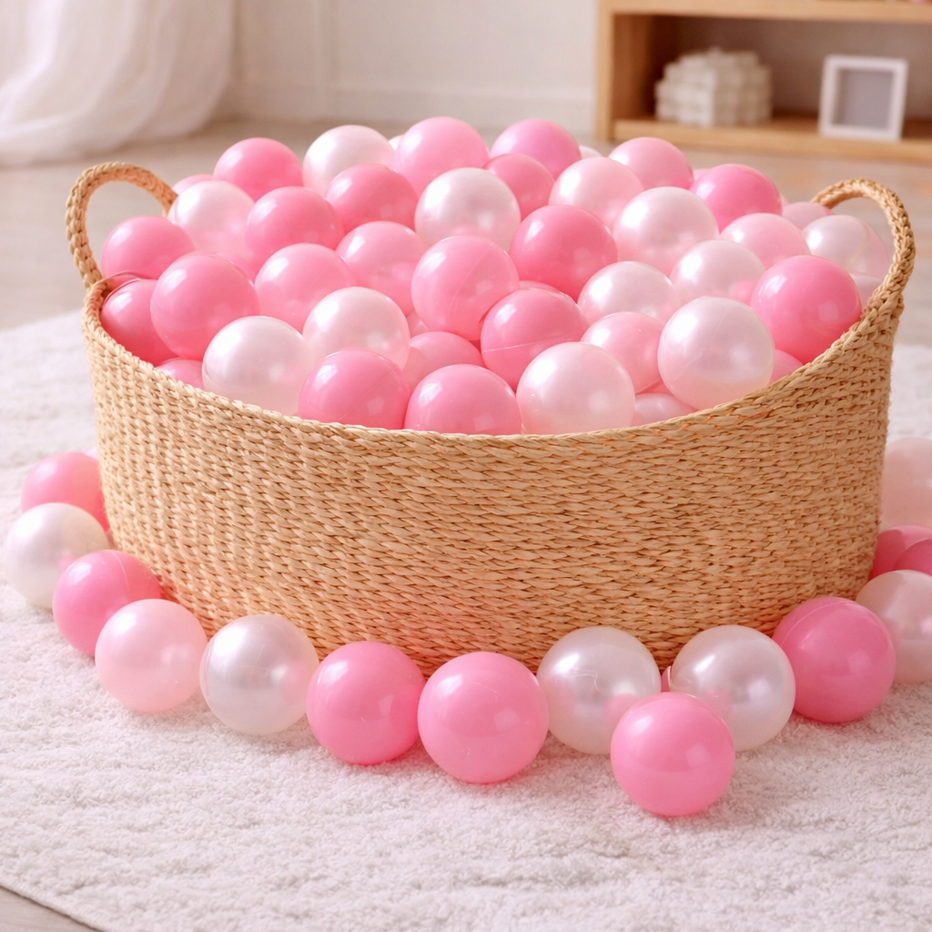 pink pearly balls for ball pit pools in UAE for kids