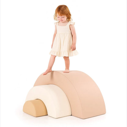 Rainbow Rocker Kids Indoor Soft Play | 3-Piece Foam Climbing Toy