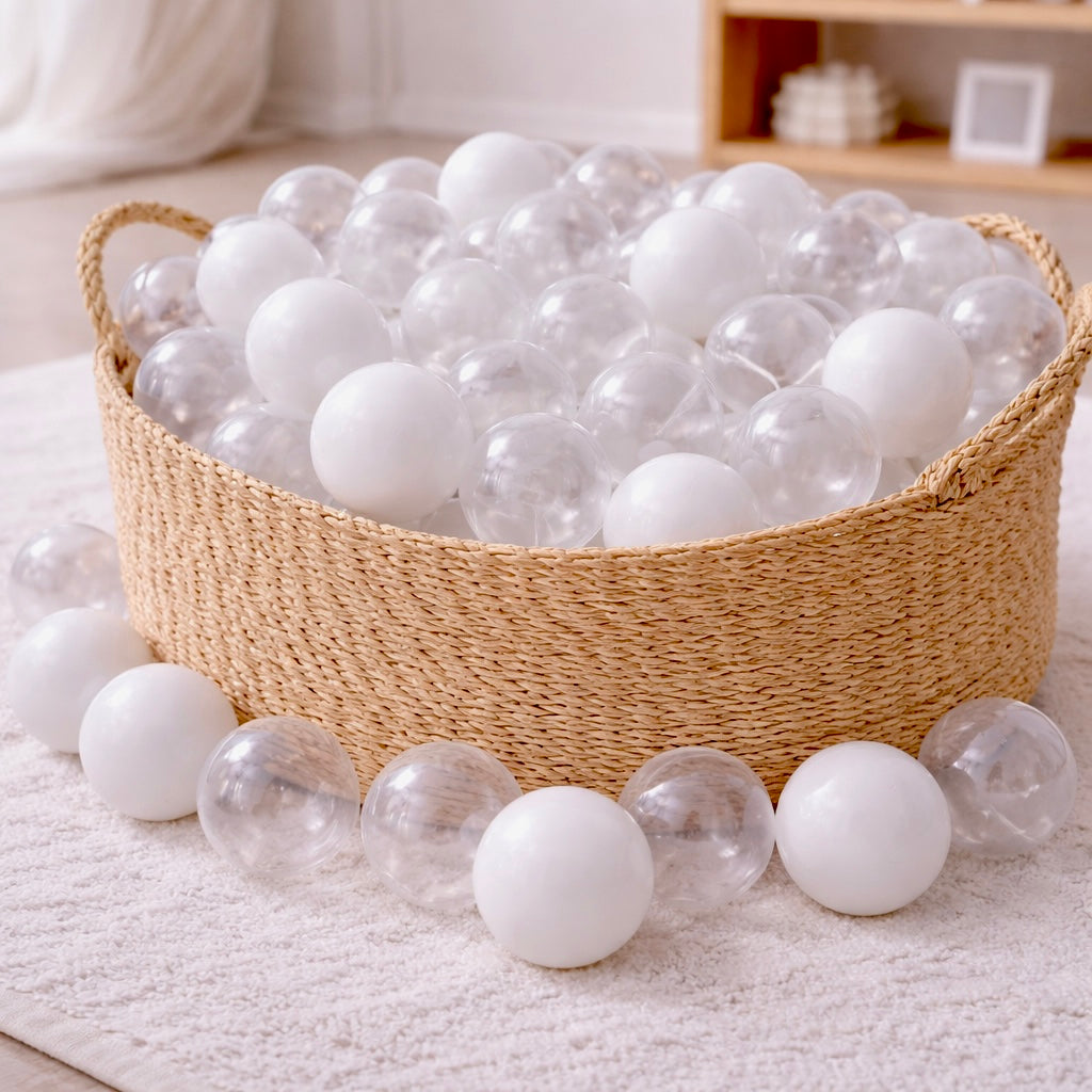 White & Transparent Baby Ball Pit Balls