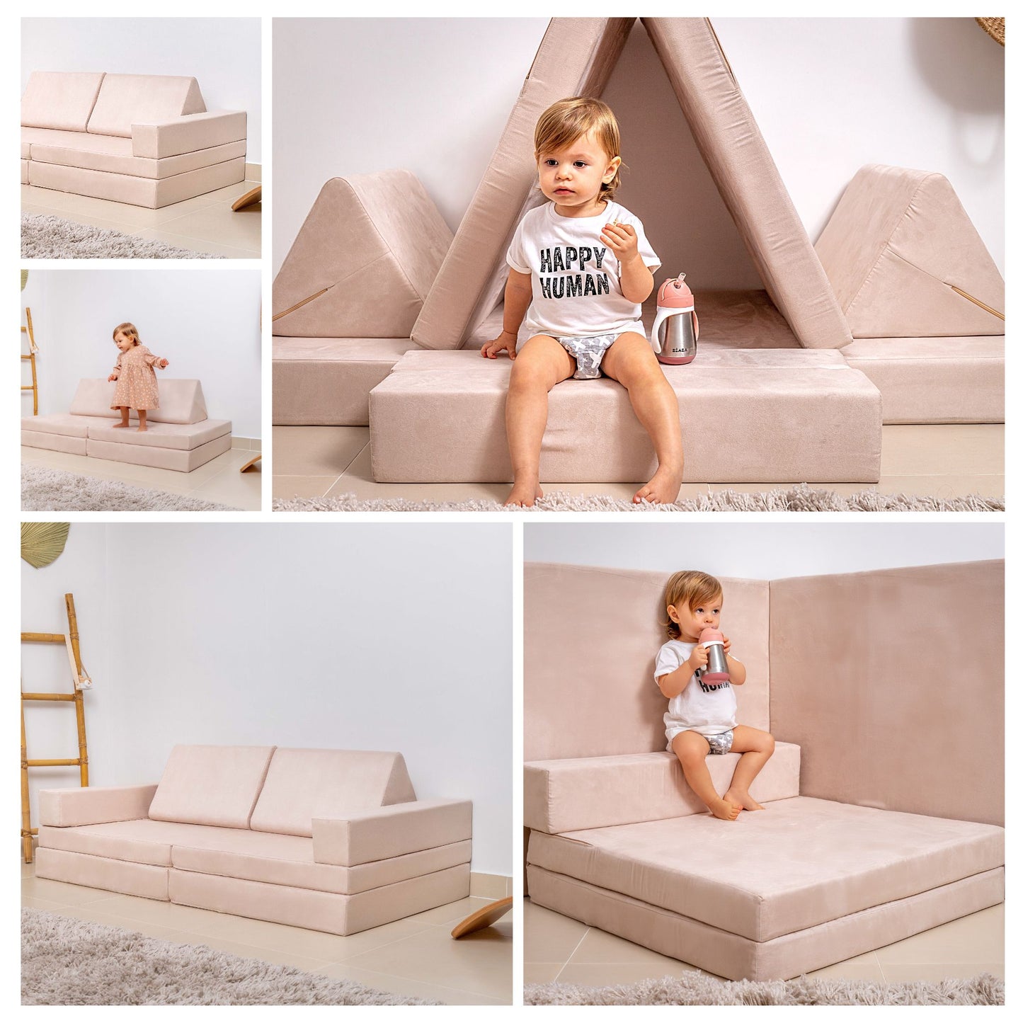 Kids Play Couch Furniture - x10 Cushion Circle Bundle -